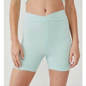 Free People X FP Movement Free Throw Shorts Turquoise Mint